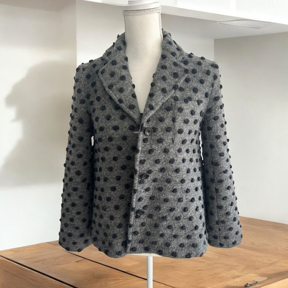 OPENING CEREMONY Gray Polka Dot Wool Blend Jacket Size Small